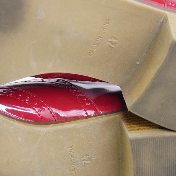 Rampage Underscore Womens Red Wingtip Oxfords Shoes Size 7.5 - Picture 7 of 9